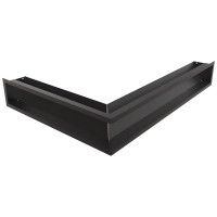 Камінна решітка LUFT кутова права чорна 54,7x76,6x12 Slim Kratki