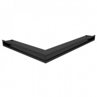 Камінна решітка Решітка LUFT кутова права чорна 54,7x76,6x6 Kratki