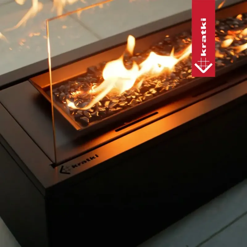 Газовий обігрівач Kratki PATIO HORIZONTAL стальний - ручне управління (17,5 кВт)