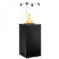 Газовий обігрівач Kratki PATIO скло/чорний - пікований - ручне управління (8,2 кВт)