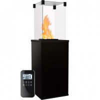 Газовий обігрівач Kratki PATIO MINI керамограніт COLLECTION NERO ASSOLUTO - пульт (8,2 кВт)