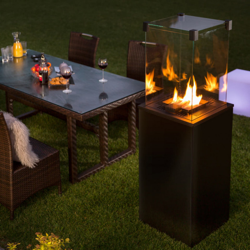 Газовий обігрівач Kratki PATIO MINI скло/чорний ( кВт)
