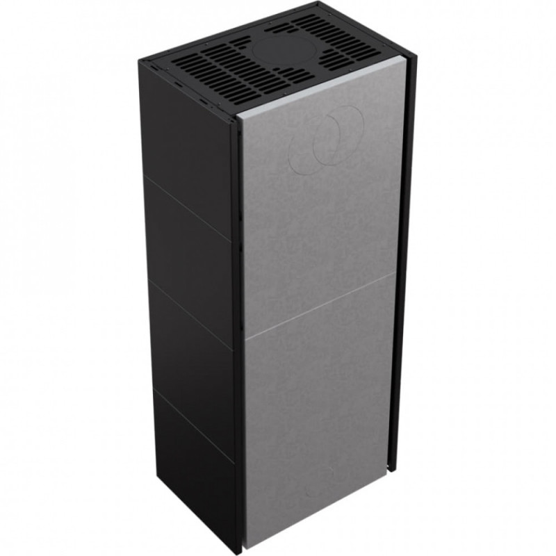 Камін Kratki SIMPLE 12 BS ліва в обудові BOX стальний - чорний