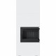 Камін Kratki SIMPLE 12 BS права в обудові BOX стальний - білий
