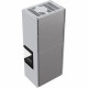 Камін Kratki SIMPLE 12 BS права в обудові BOX стальний - білий
