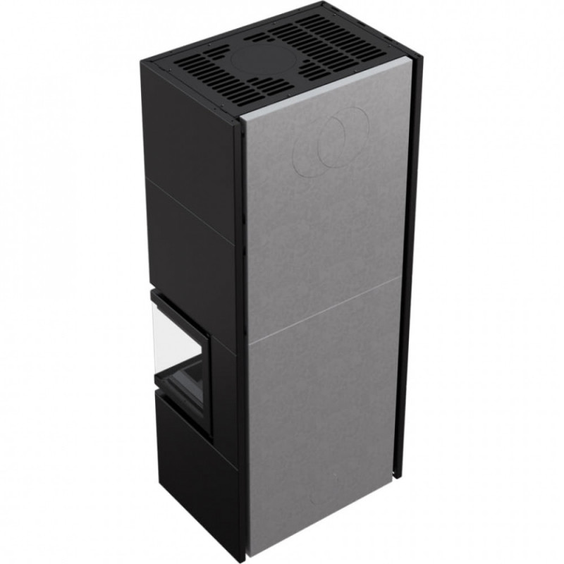 Камін Kratki SIMPLE 12 BS права в обудові BOX стальний - чорний