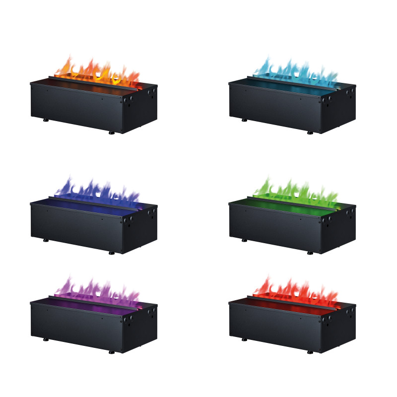 Електрокамін паровий Dimplex Opti-Myst Cassette 500 Multicolor P SS зі справжнім 3D ефектом полумʼя, звуком та кольоровим полумʼям (підключення до води, з дровами), розмір 508x390x354
