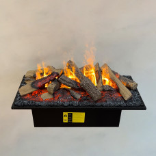 Електрокамін паровий Dimplex Opti-Myst Cassette 750 R SS зі справжнім 3D ефектом полумʼя та звуком (з ємностями для води, з дровами)