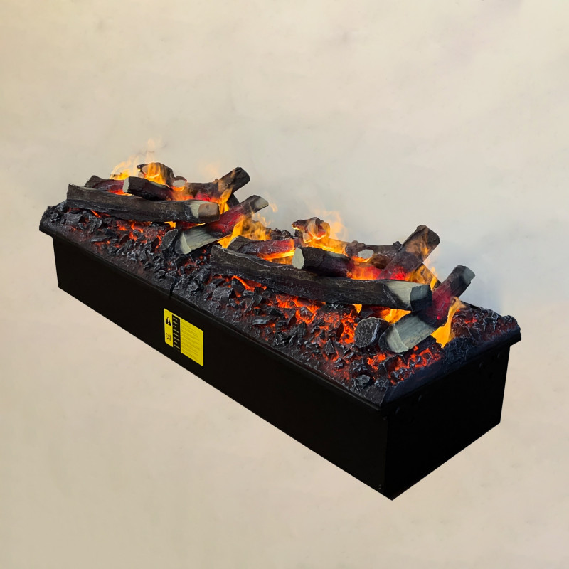 Електрокамін паровий Dimplex Opti-Myst Cassette 1000 Multicolor P SS New зі справжнім 3D ефектом полумʼя, звуком та кольоровим полумʼям (підключення до води, новий дизайн дров), розмір 1017x390x354