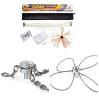 Роторний набір для чищення димоходів Savent TURBO (1 м х 6 шт) + 2 щітки