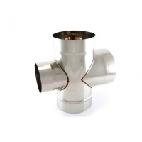 Тройник из нержавеющей стали AISI 304 90° 1 мм ф100 с ревизией