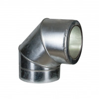 Колено с термоизоляцией нерж/оцинк AISI 201 0,6 мм 90° ф230/300
