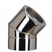 Колено с термоизоляцией нерж/нерж AISI 201 0,8 мм 45° ф150/220