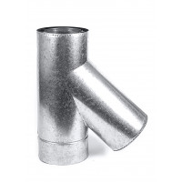 Трійник з термоізоляцією нерж/оцинк AISI 201 45° 0,6 мм ф130/200