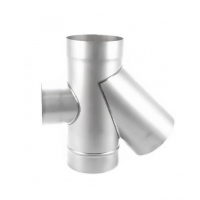 Тройник из нержавеющей стали AISI 304 45° 1 мм ф110 с ревизией